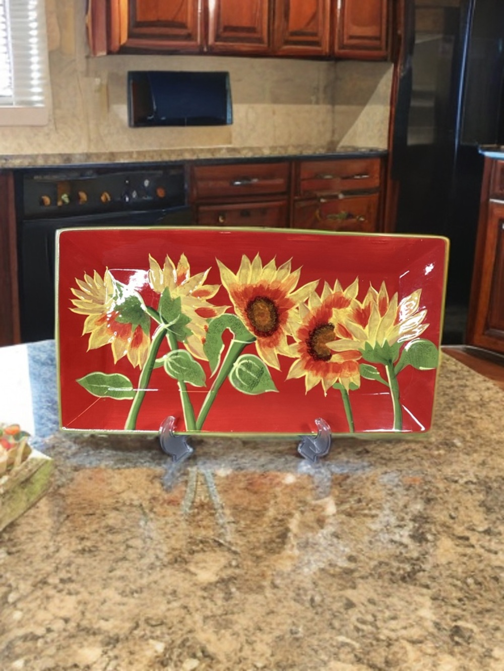 Certified International Sunflower Sunset Large Serving Platter 18.5x10”